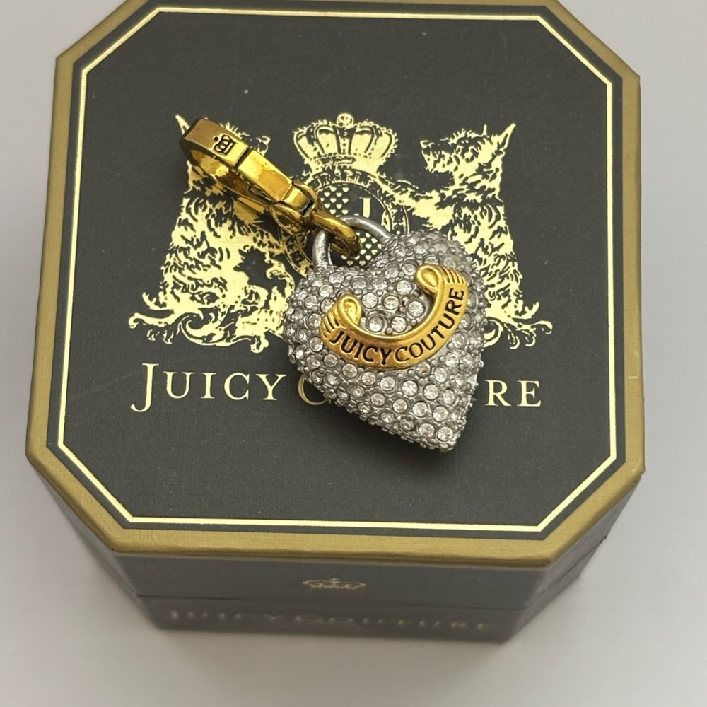 Juicy Couture Gold and Silver Heart charm/pendant with original box